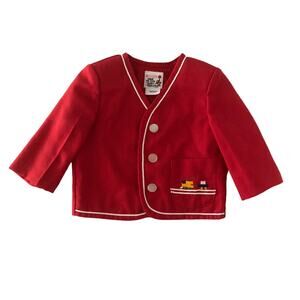 Vintage Pooh Brand Red Train Jacket